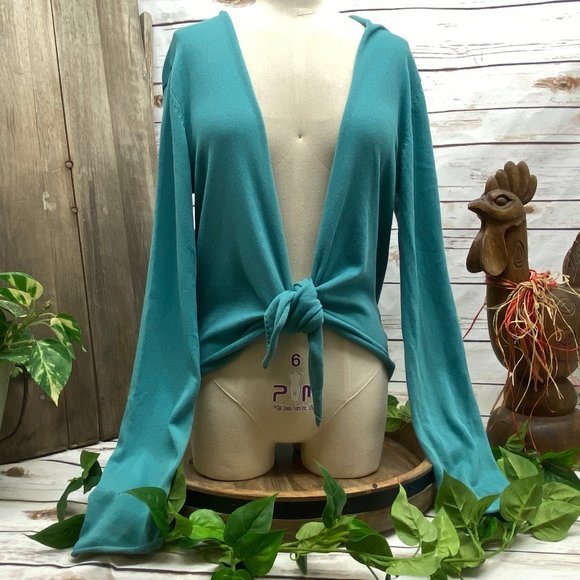 Prana Sweaters - NWT Prana Teal Tie Front Cardigan Sweater XL